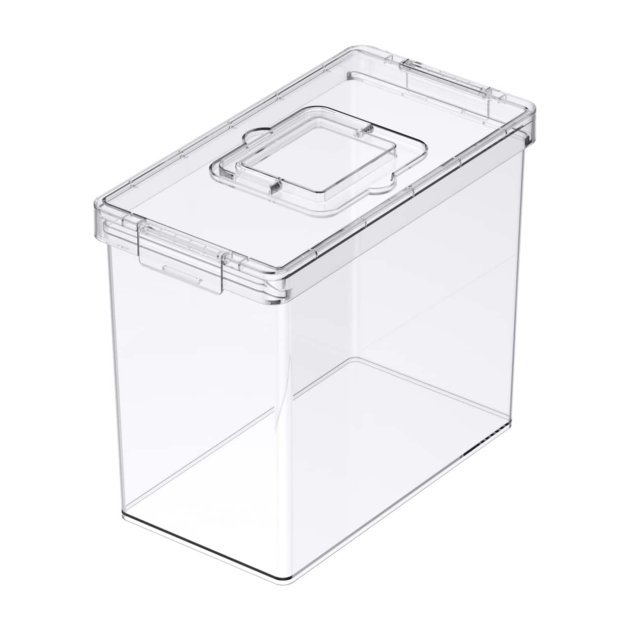 Clear Letter File Storage Case with Top Handle by Simply Tidy®